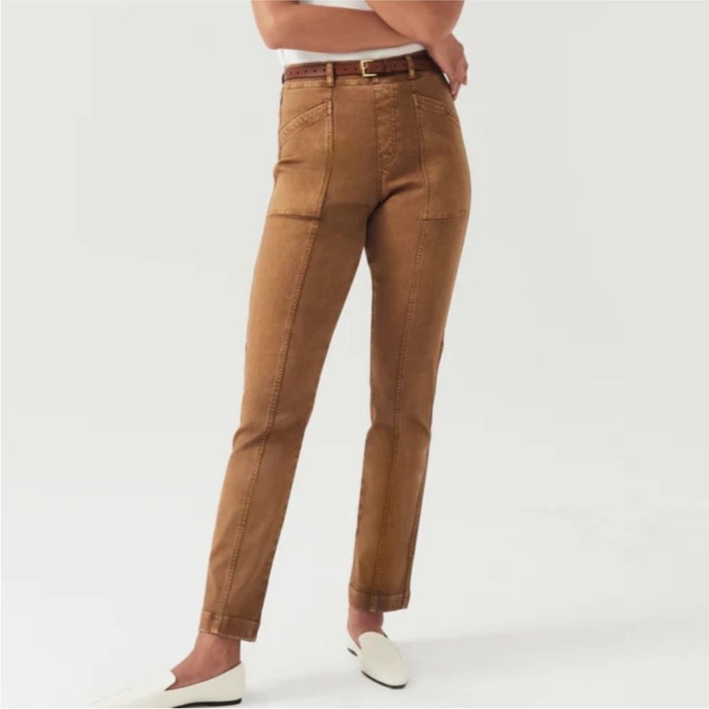 Spanx Stretch Twill Straight Leg Pant in Acorn sz 1X